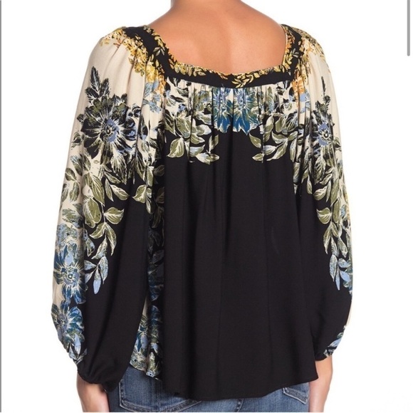 Free People Wild Memories Top Floral Tie Front Flowy Size XS - Picture 3 of 9
